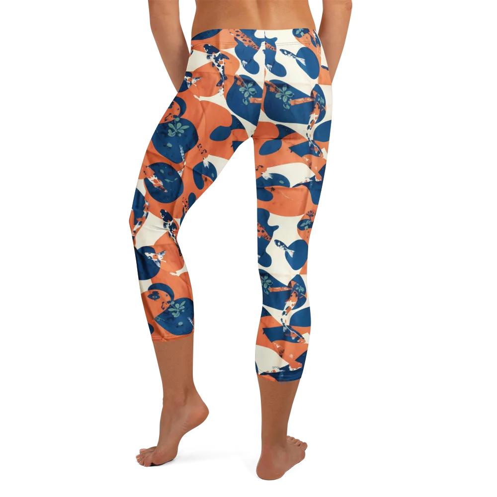 Koi Pop on Capri Leggings — Back