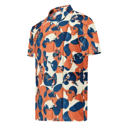 Koi Pop on a Men's Slim Fit Polo Shirt