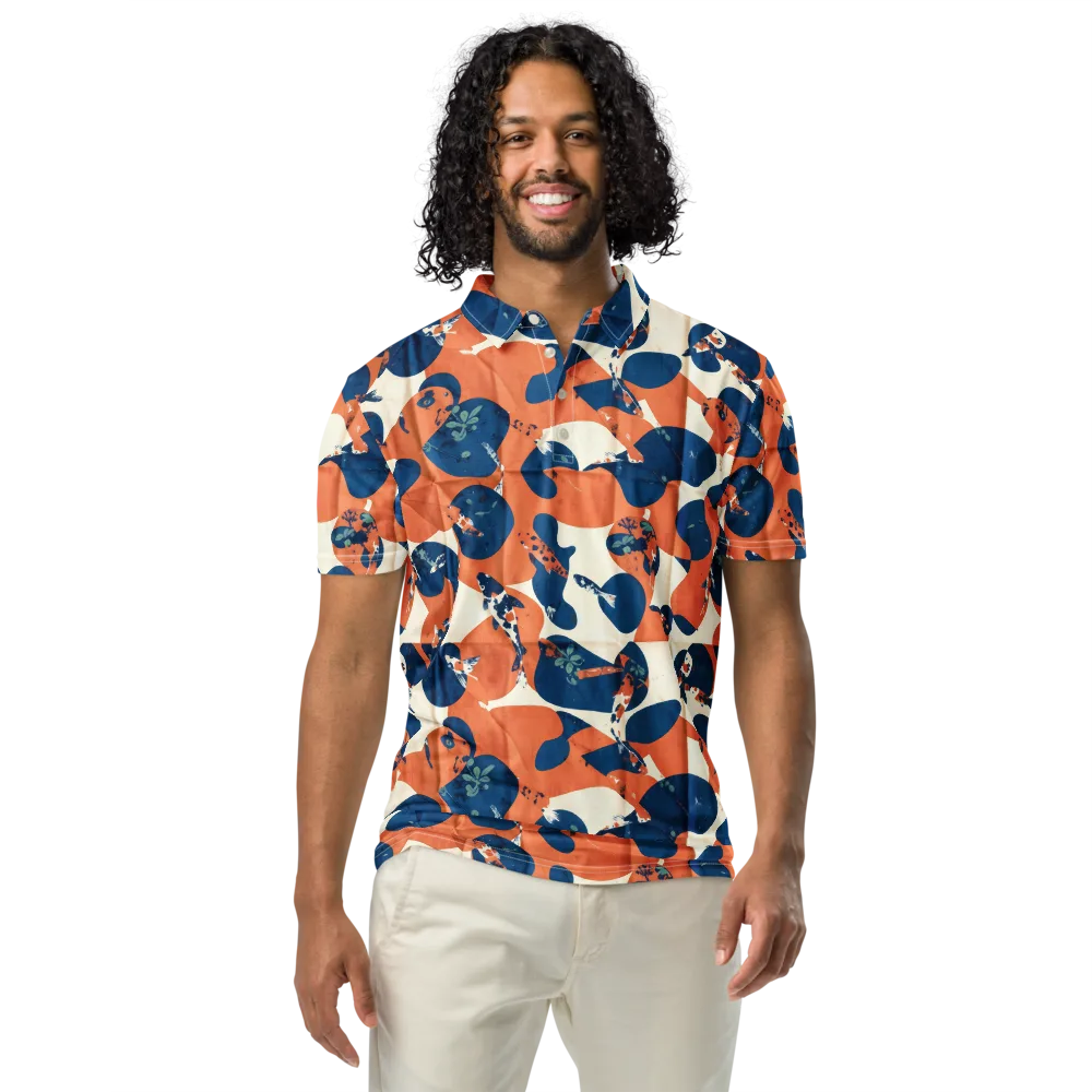 Koi Pop on Men's Slim Fit Polo Shirt — Front