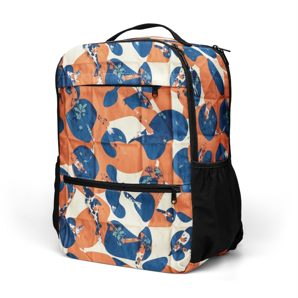 Koi Pop on Utility Backpack — Left Front