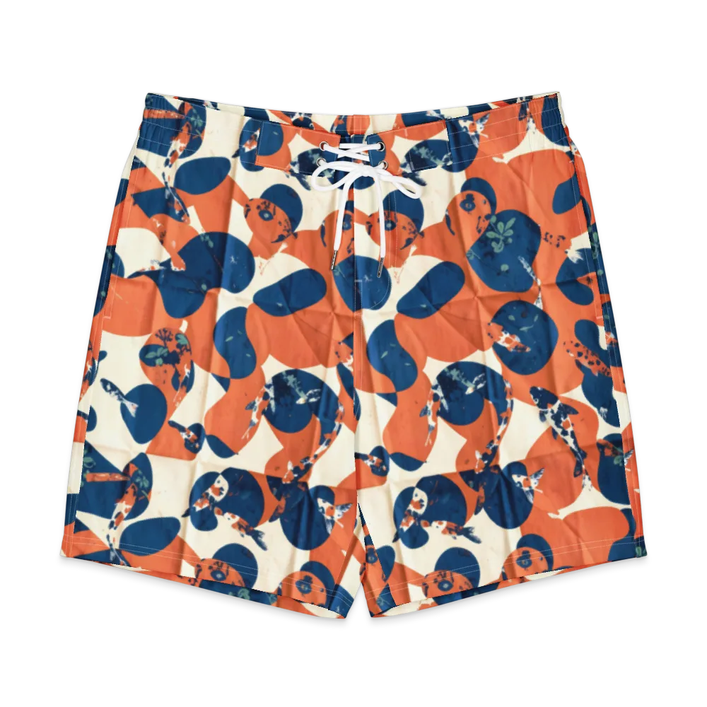 Koi Pop on Men's Board Shorts — Front