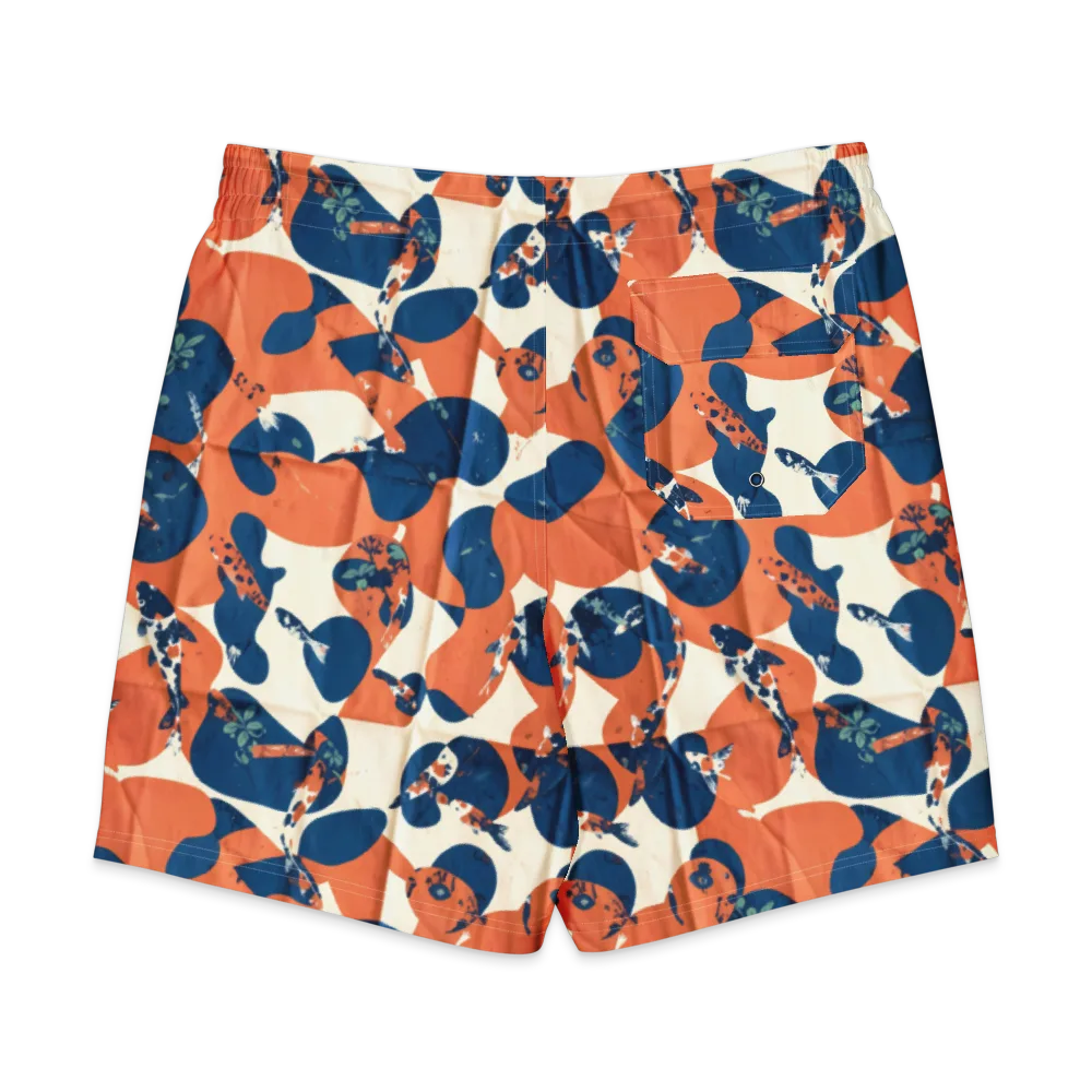 Koi Pop on Men's Board Shorts — Back