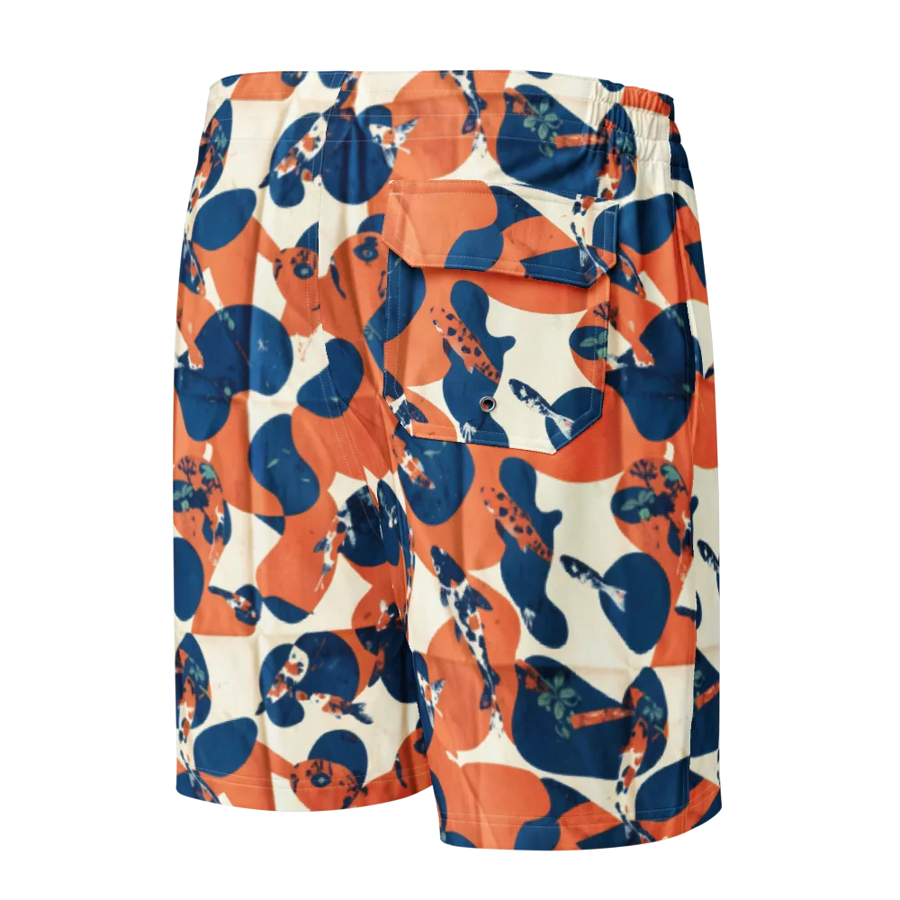 Koi Pop on Men's Board Shorts — Back