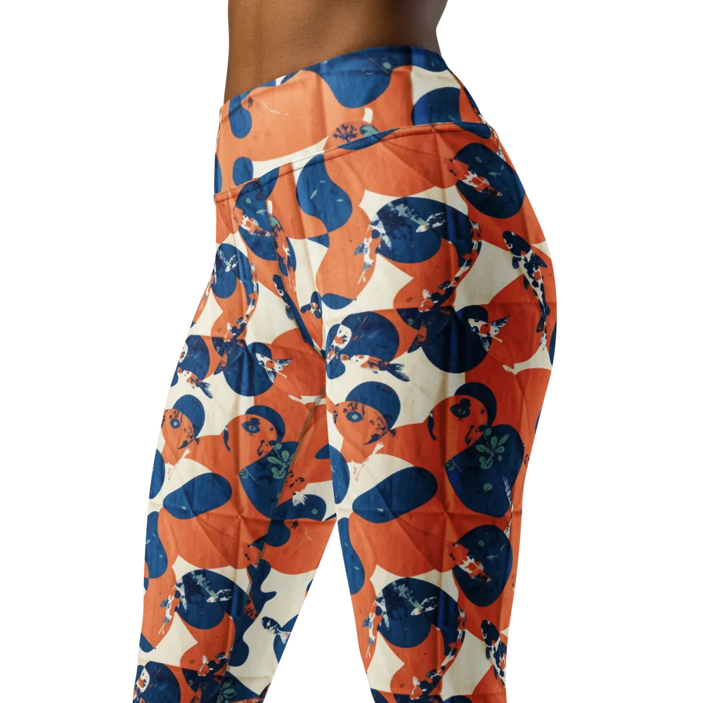 Koi Pop on Yoga Leggings — Left Front
