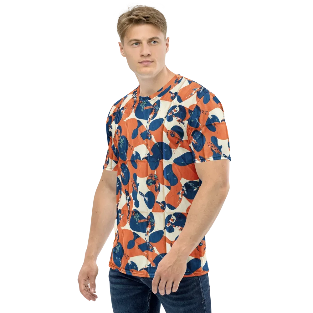 Koi Pop on Men's Crew Neck T-Shirt — Left