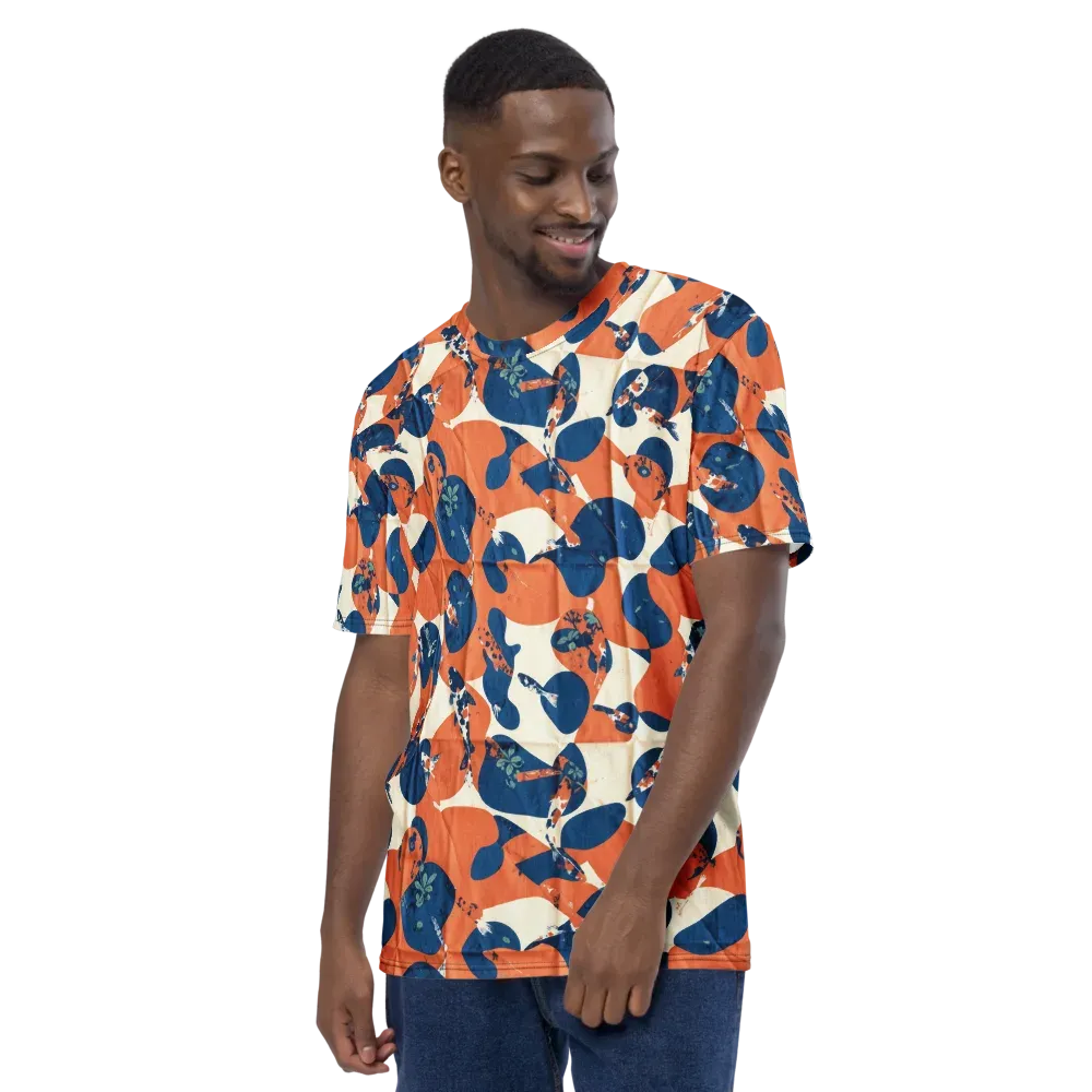 Koi Pop on Men's Crew Neck T-Shirt — Left
