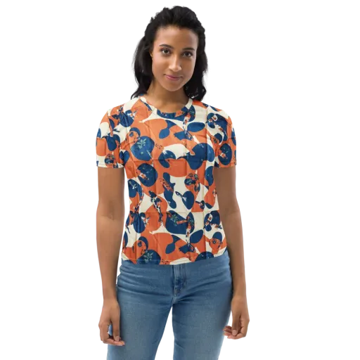 Koi Pop on a Women's Crew Neck T-Shirt