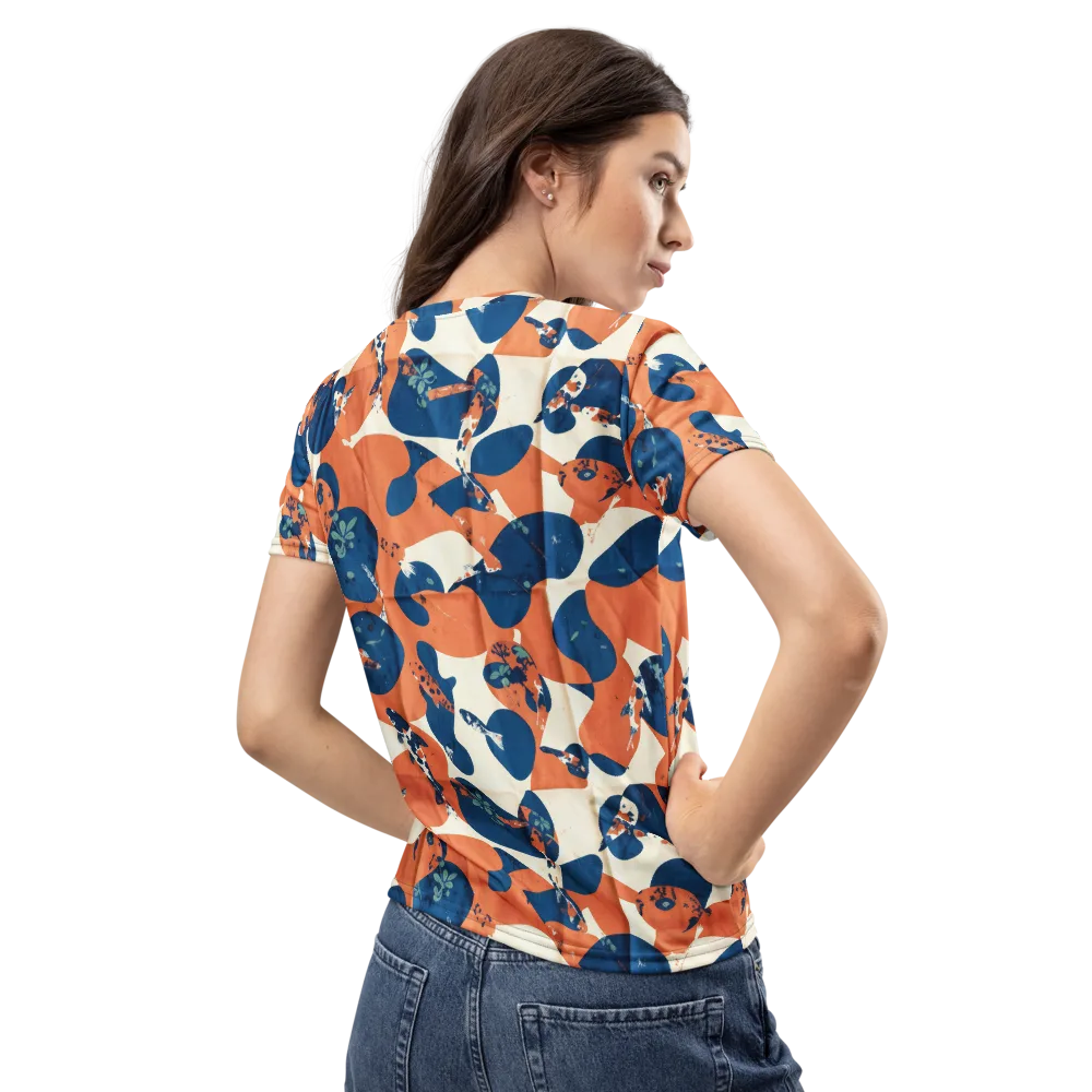 Koi Pop on Women's Crew Neck T-Shirt — Back
