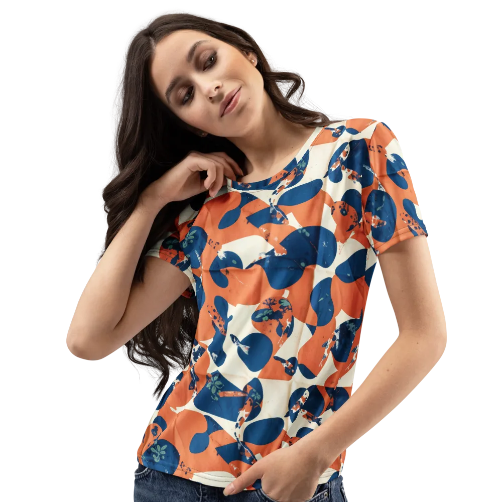 Koi Pop on Women's Crew Neck T-Shirt — Left Front