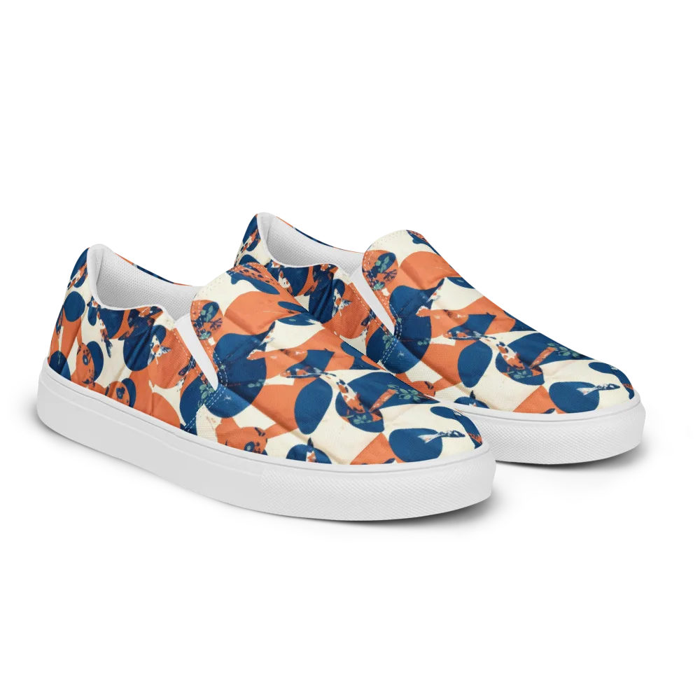 Koi Pop on Men's Slip-On Canvas Shoes — Right Front