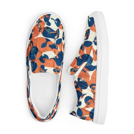 Koi Pop on a Men's Slip-On Canvas Shoes