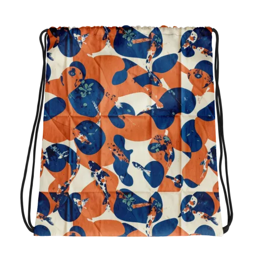 Koi Pop on a Drawstring Bag