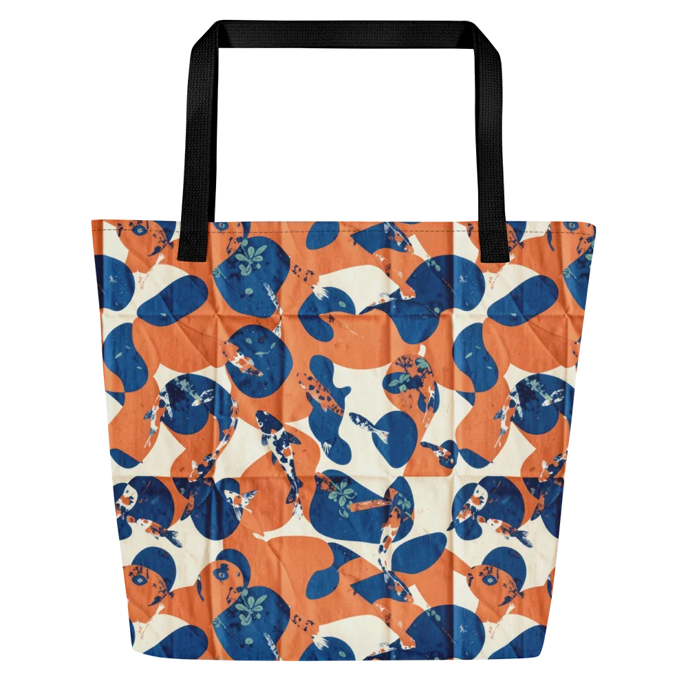 Koi Pop on Large Tote Bag W/ Pocket — Front