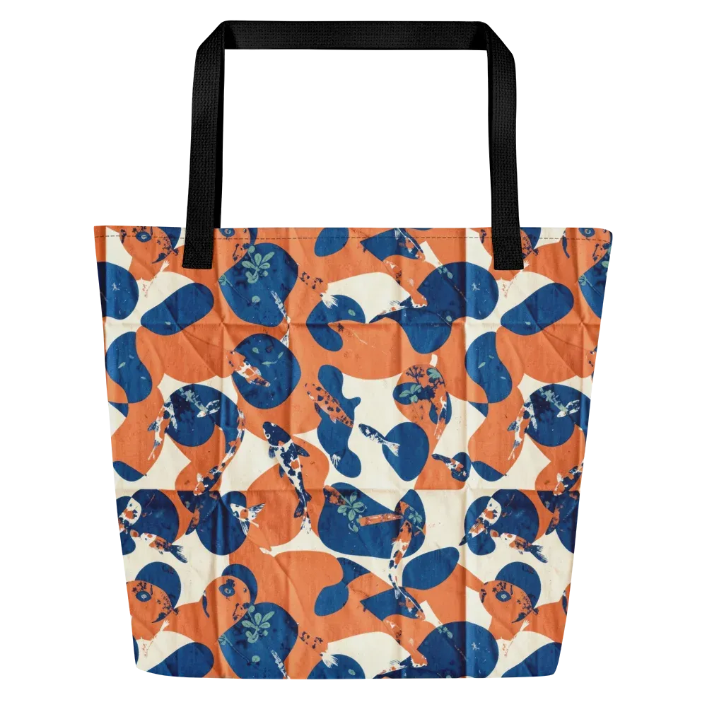 Koi Pop on Large Tote Bag W/ Pocket — Front