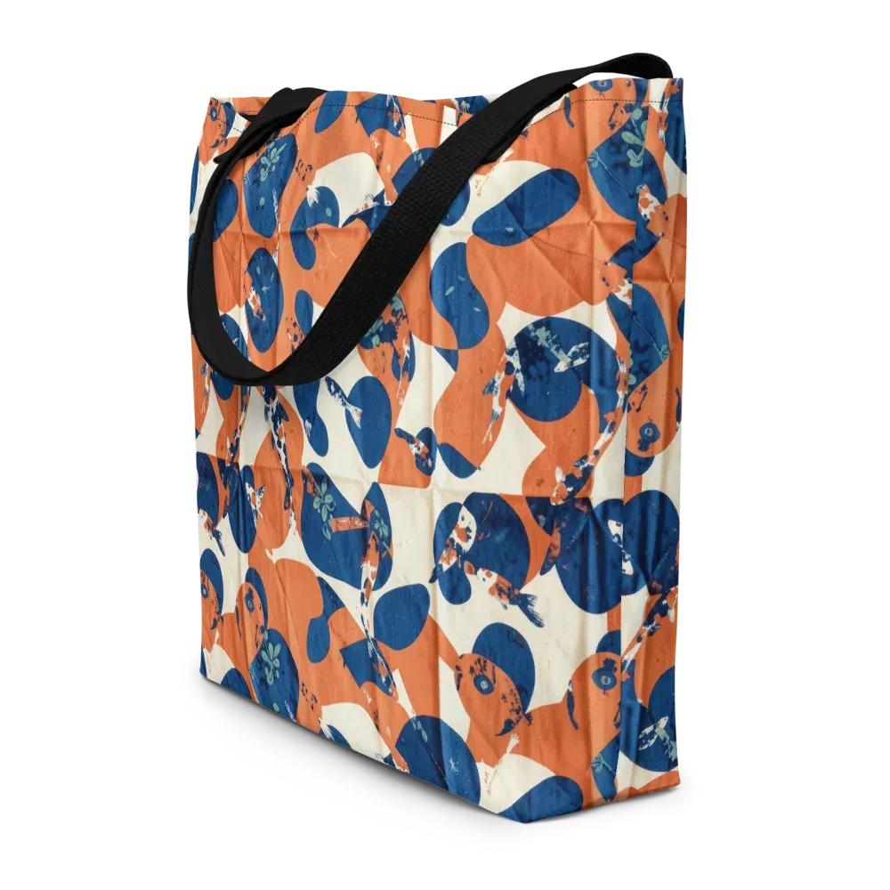 Koi Pop on Large Tote Bag W/ Pocket — Front