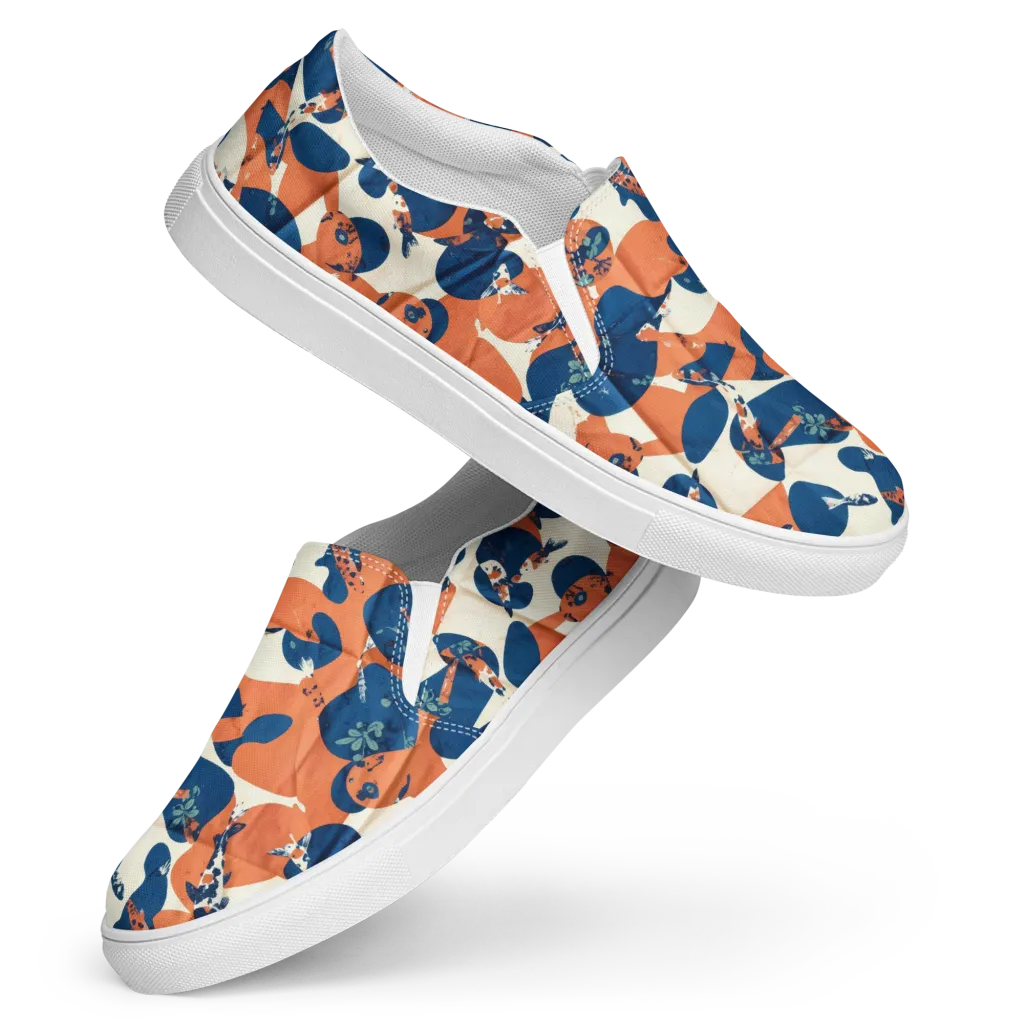 Koi Pop on Women's Slip-On Canvas Shoes — Front