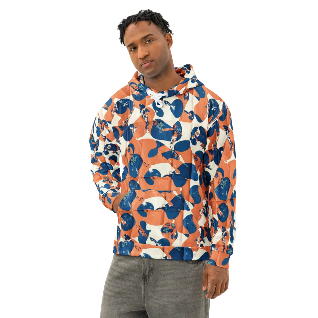 Koi Pop on Cotton Hoodie — Left Front