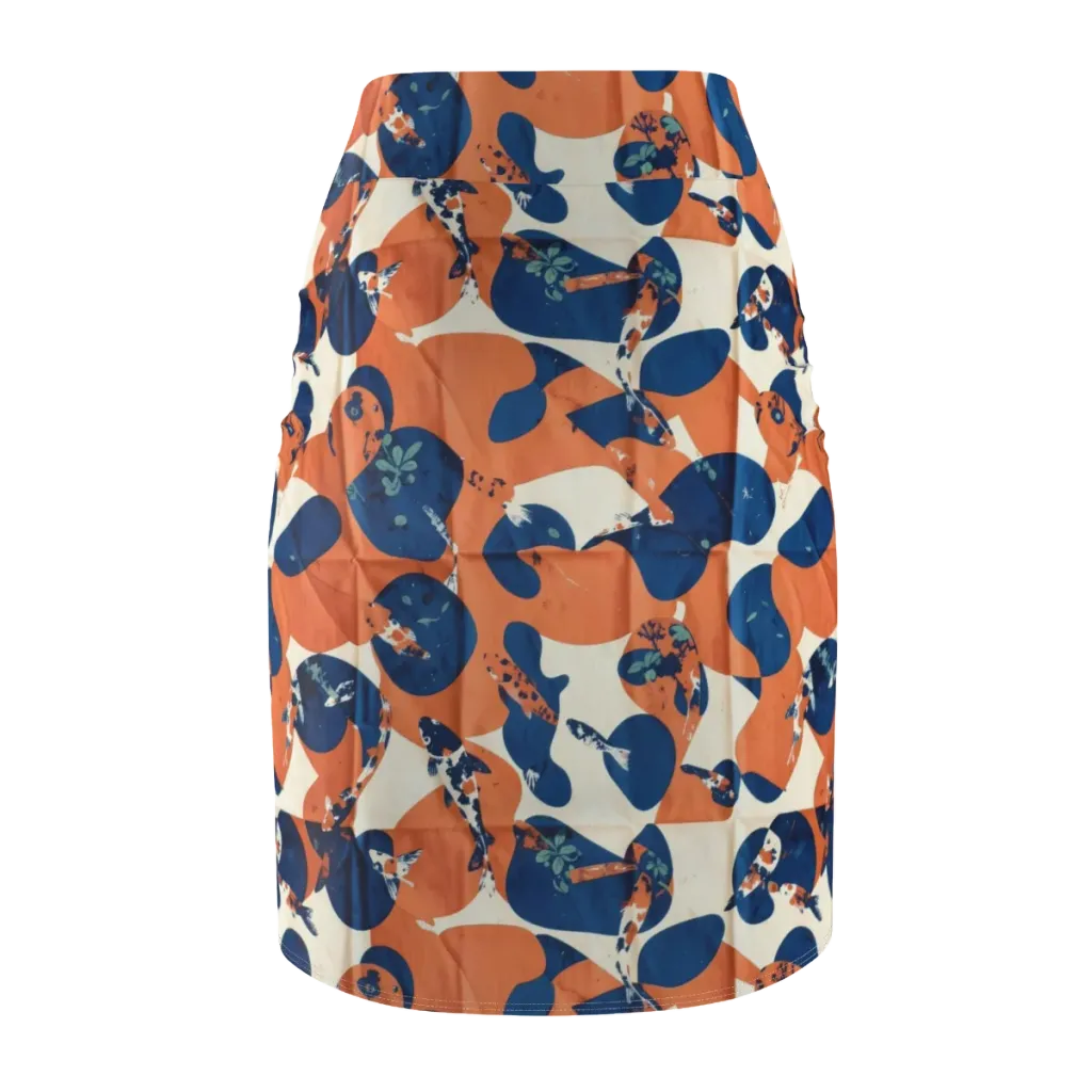 Koi Pop on Pencil Skirt — Back