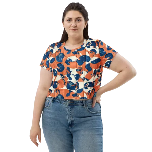 Koi Pop on a Crop Tee