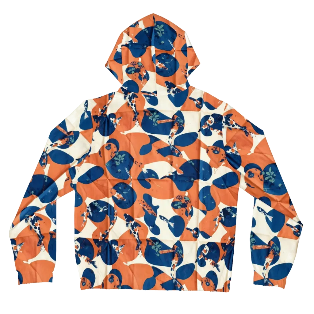 Koi Pop on Women's Full-Zip Hoodie — Back