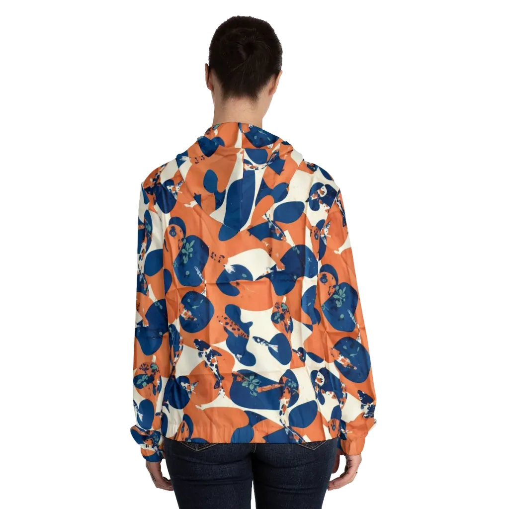 Koi Pop on Women's Full-Zip Hoodie — Back On Person