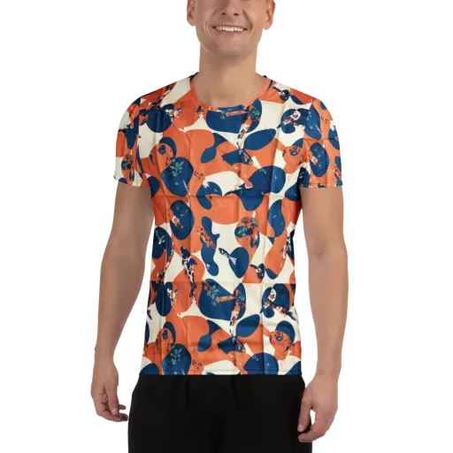 Koi Pop on a Men's Athletic T-Shirt