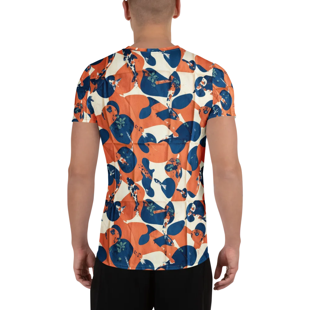 Koi Pop on Men's Athletic T-Shirt — Back