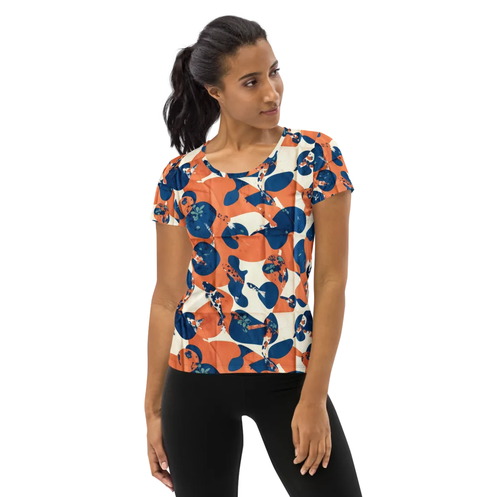 Koi Pop on Women's Athletic T-Shirt — Front