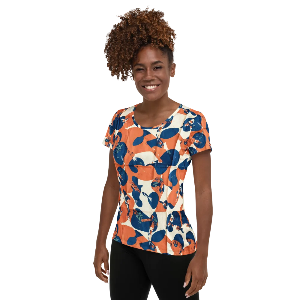 Koi Pop on Women's Athletic T-Shirt — Left