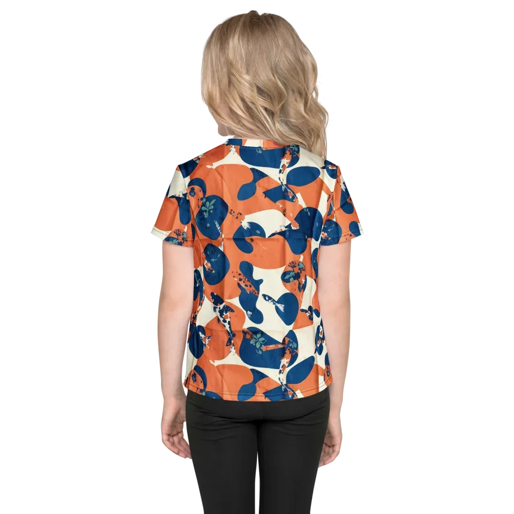 Koi Pop on Kids Crew Neck T-Shirt — Back