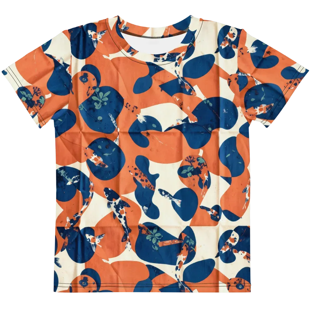 Koi Pop on Kids Crew Neck T-Shirt — Front