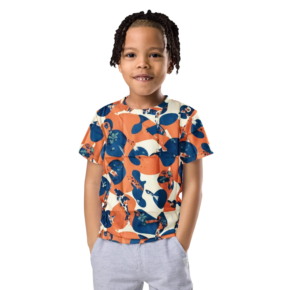 Koi Pop on Kids Crew Neck T-Shirt — Front