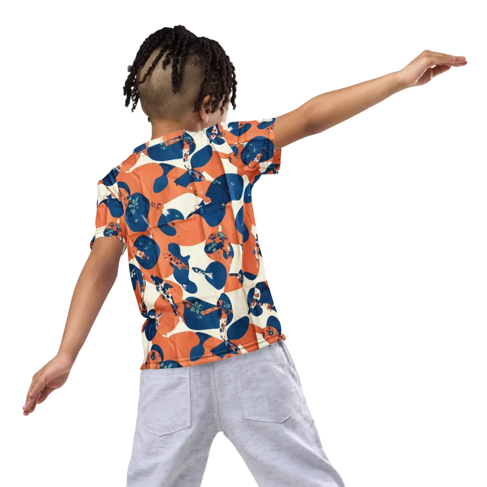 Koi Pop on Kids Crew Neck T-Shirt — Back