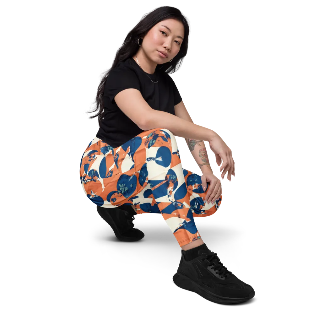 Koi Pop on Leggings with Pockets — Right Front