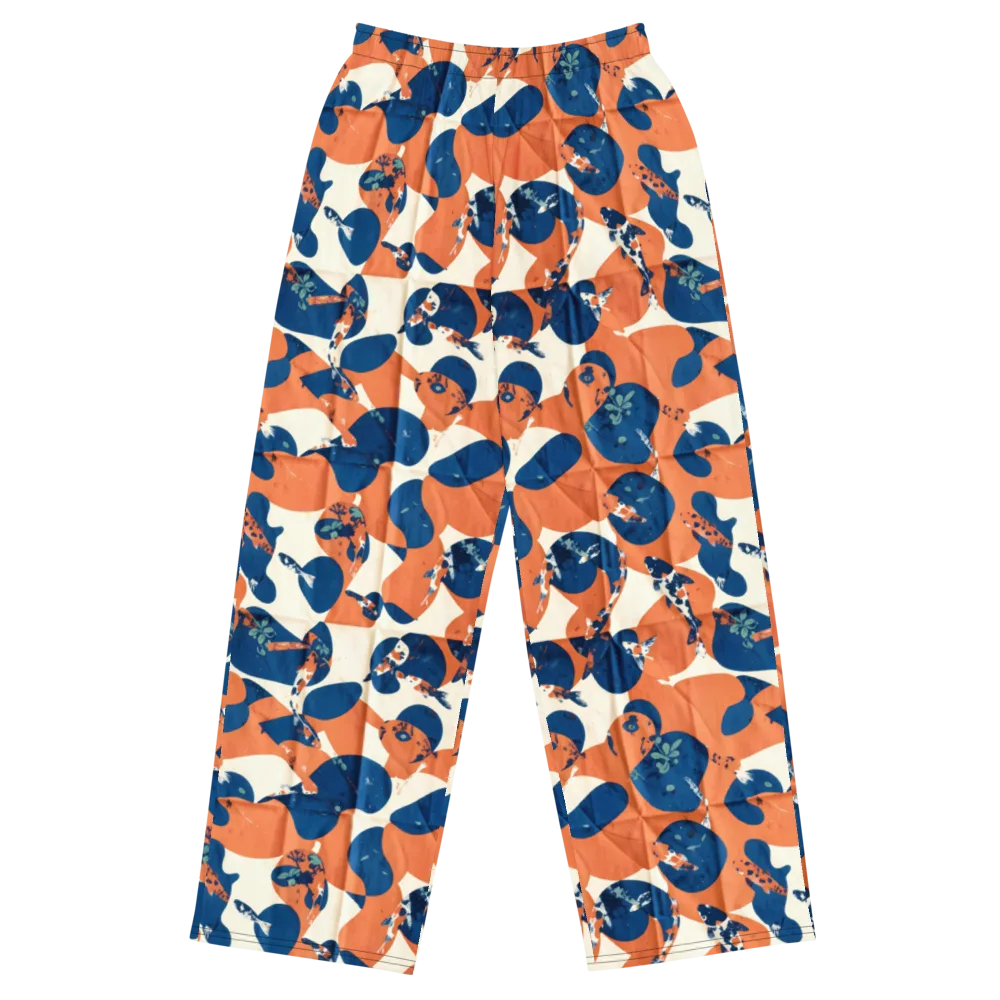 Koi Pop on Wide-Leg Pants — Front