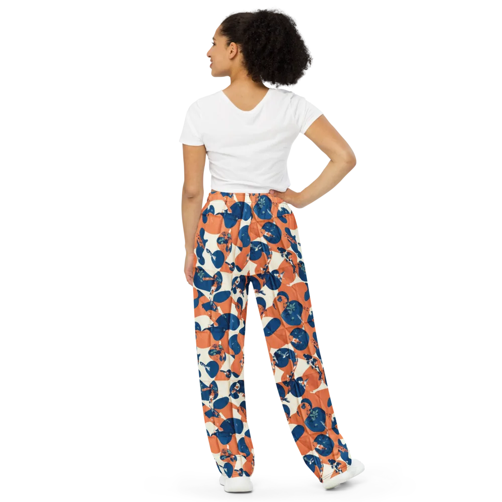 Koi Pop on Wide-Leg Pants — Back