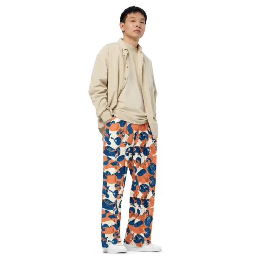Koi Pop on a Wide-Leg Pants