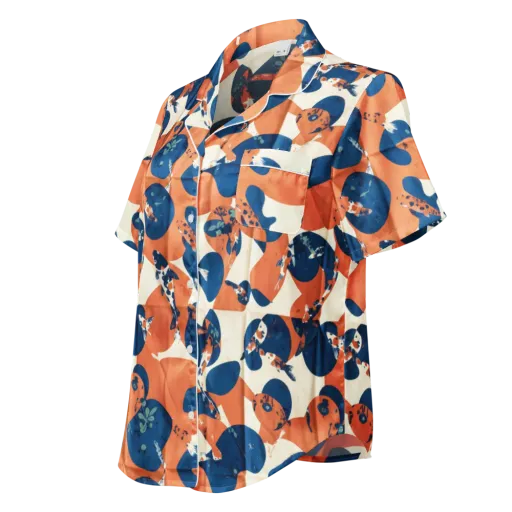 Koi Pop on a Women's Short Sleeve Pajama Top