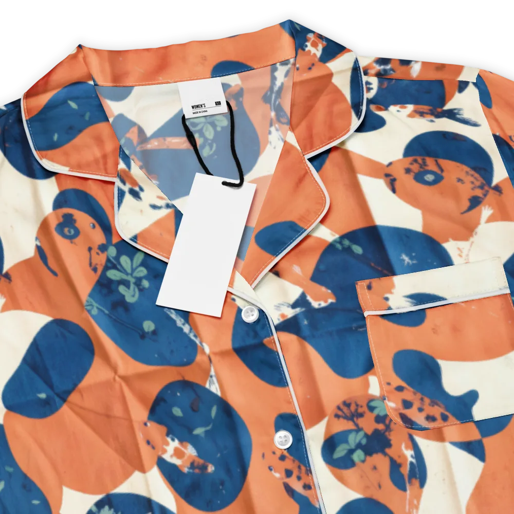 Koi Pop on Women's Short Sleeve Pajama Top — Product details
