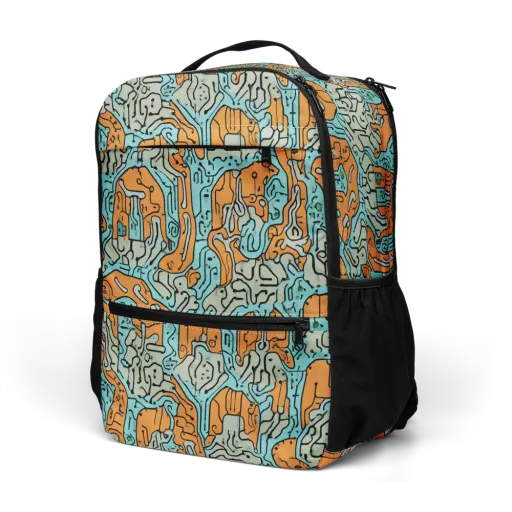 Tangerine Circuit on a Utility Backpack