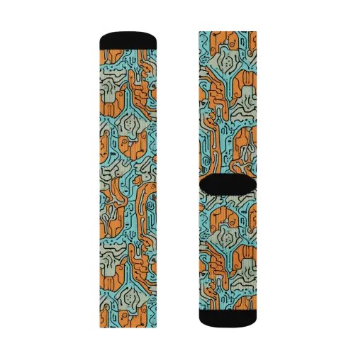 Tangerine Circuit on a Socks