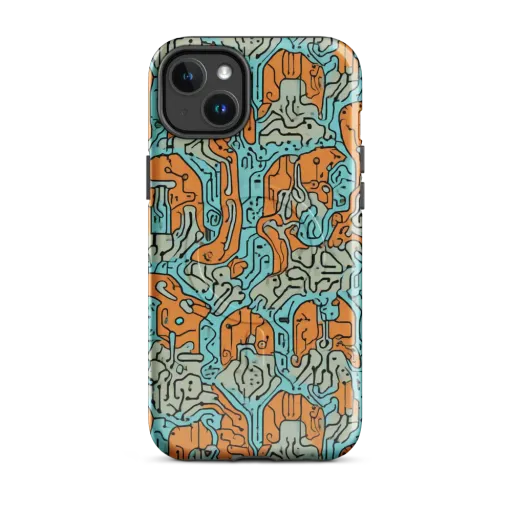 Tangerine Circuit on a MagSafe Tough Case for iPhone®