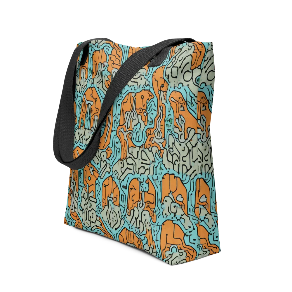 Tangerine Circuit on Tote Bag — Front