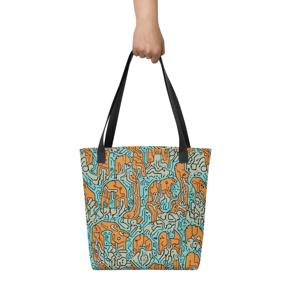 Tangerine Circuit on Tote Bag — Front