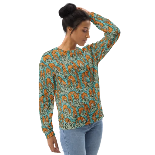 Tangerine Circuit on a Sweatshirt