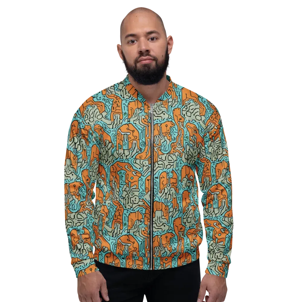 Tangerine Circuit on Bomber Jacket — Front