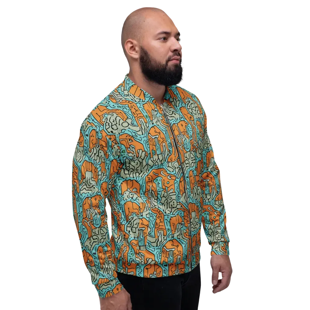 Tangerine Circuit on Bomber Jacket — Right