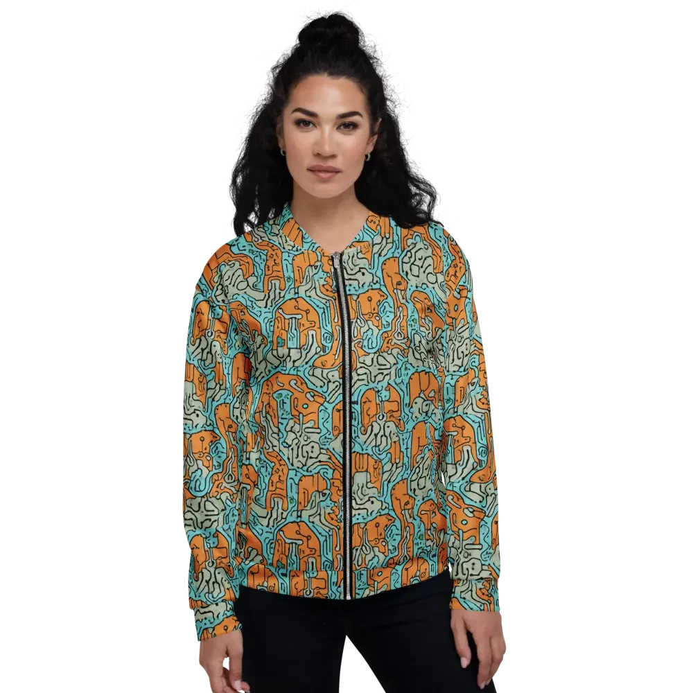 Tangerine Circuit on Bomber Jacket — Front