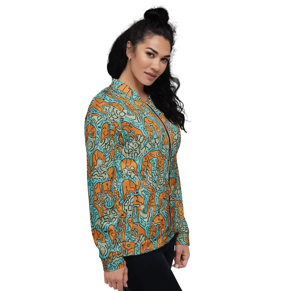 Tangerine Circuit on Bomber Jacket — Right