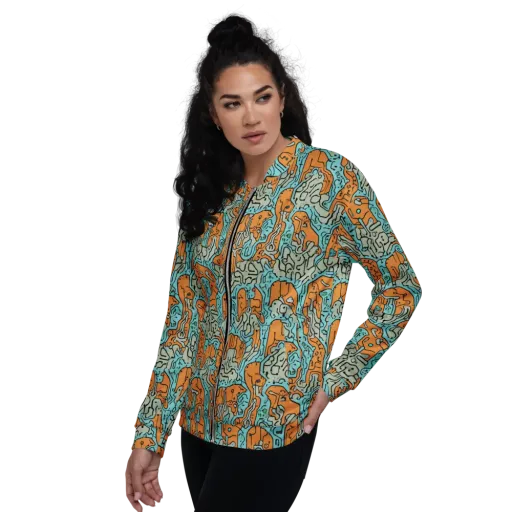Tangerine Circuit on a Bomber Jacket
